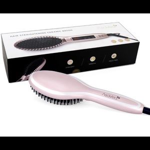 AsaVea Hair Straightener Brush 3.0 (Rose Gold)